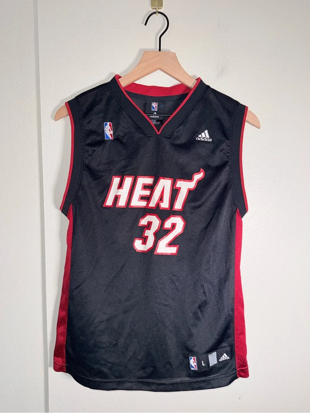 NBA ADIDAS MIAMI HEAT SHAQUILLE ONEAL 32 Mesh athletic Jersey L